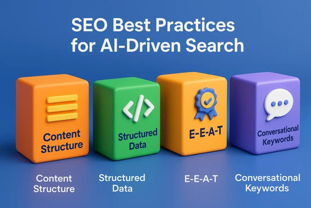 Structured content and search intent diagram for AI understanding