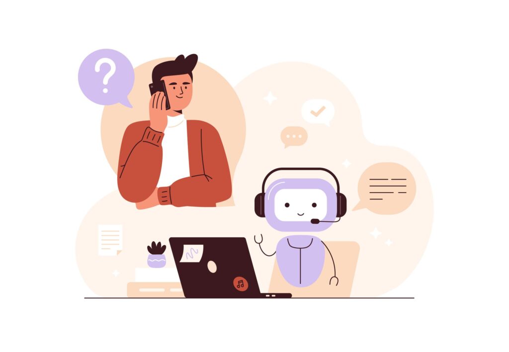 AI chatbot helping small business customer support automation